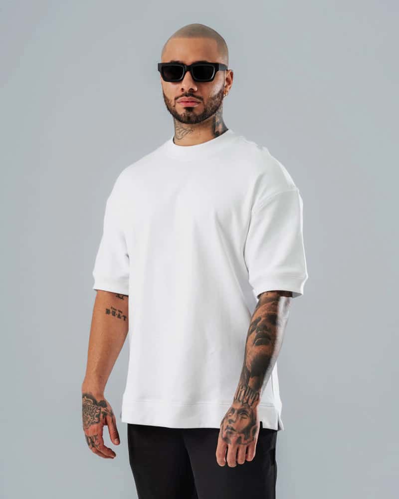 Duo Pack Camisetas Oversize Básicas Neutro Essential - 300g - miniatura 4