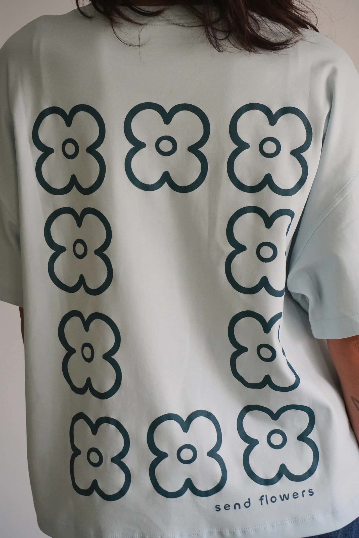 Camiseta Send Flowers Azul Bebe - miniatura 2