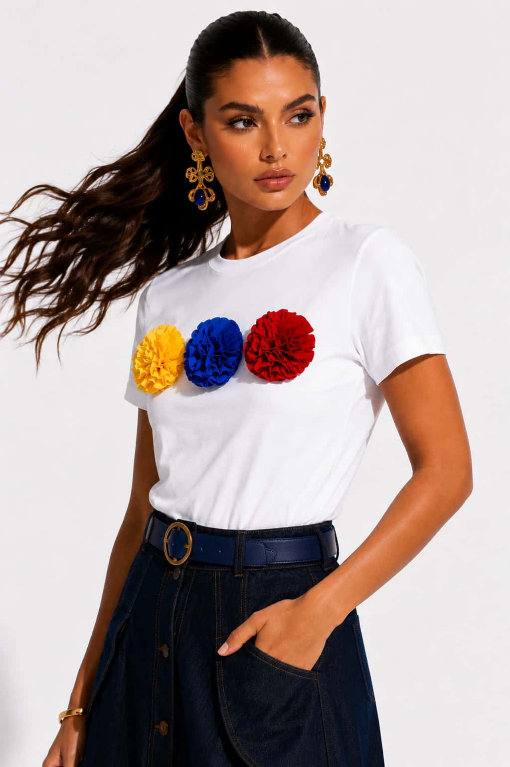 Camiseta Colombia blanca - miniatura 2