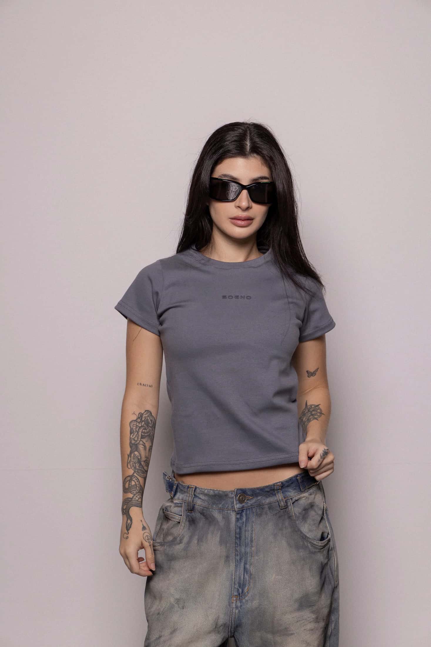 Camiseta 87/27 Basic Rib-Gris - miniatura 1