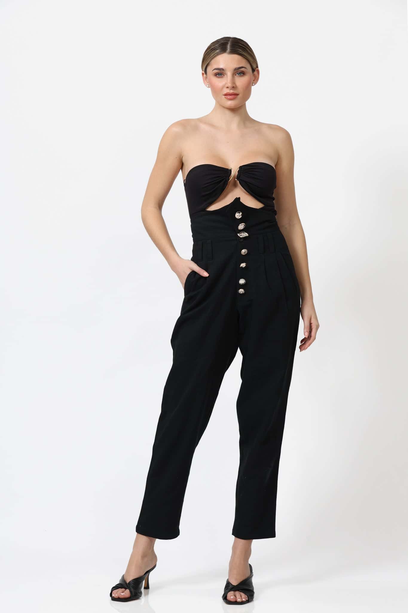V CORSET BLACK