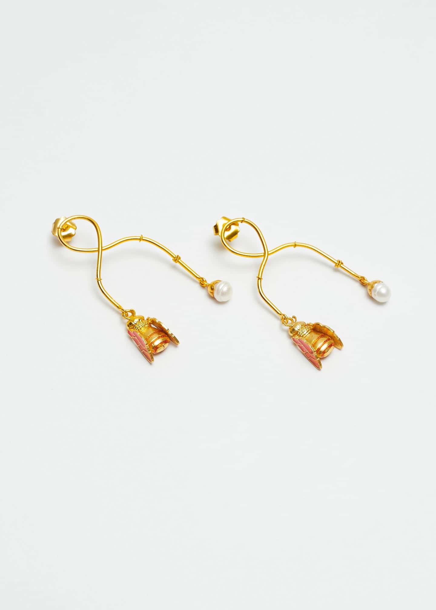 Aretes Bee Balance Midi Naranja