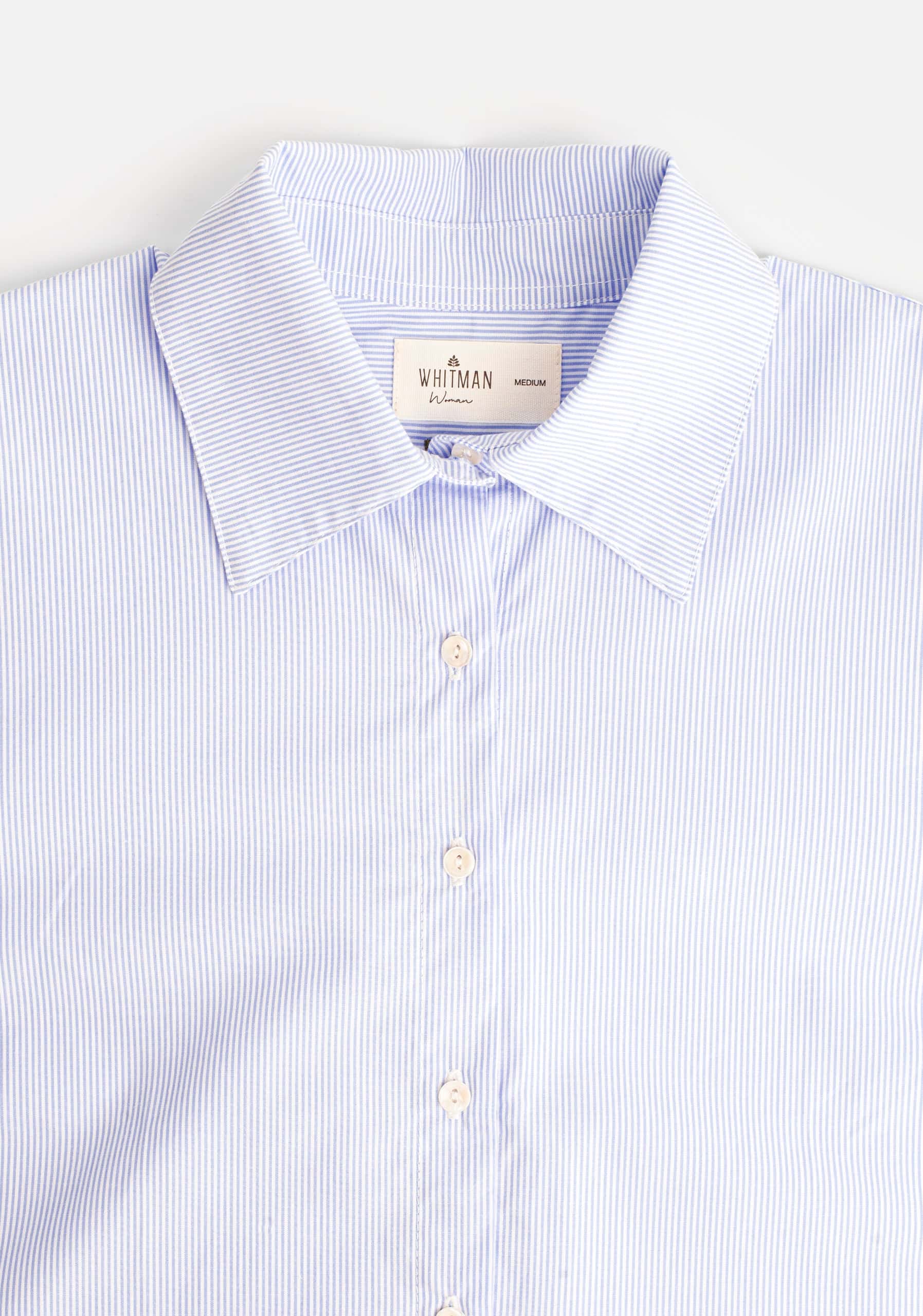 Camisa M Isabella Rayas Azul Claro - miniatura 3