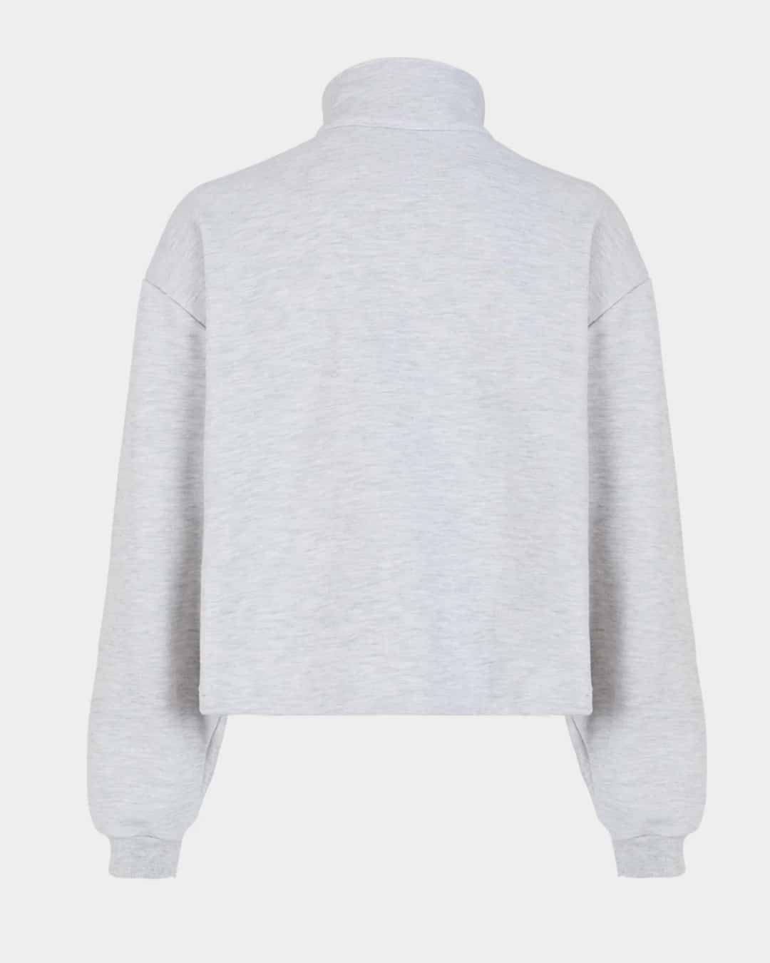 MONOGRAM HALF ZIP JASPE SWEATER - miniatura 3