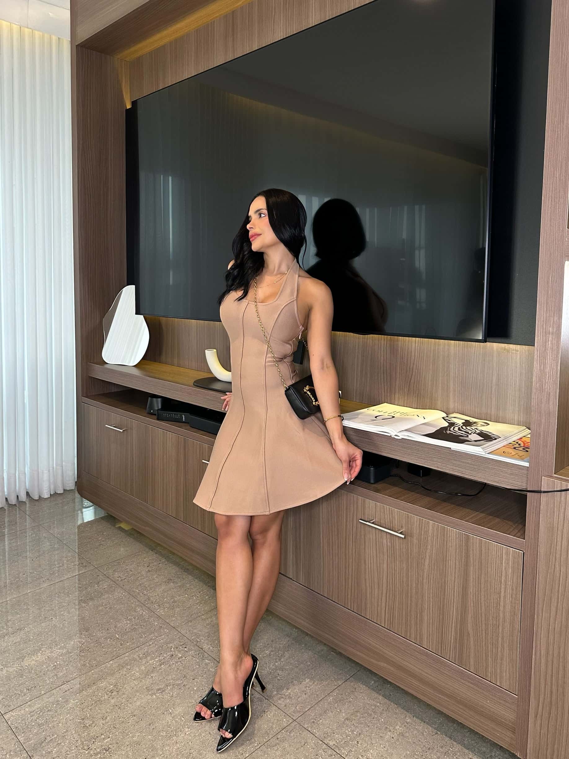 VESTIDO AISLINN MOCA