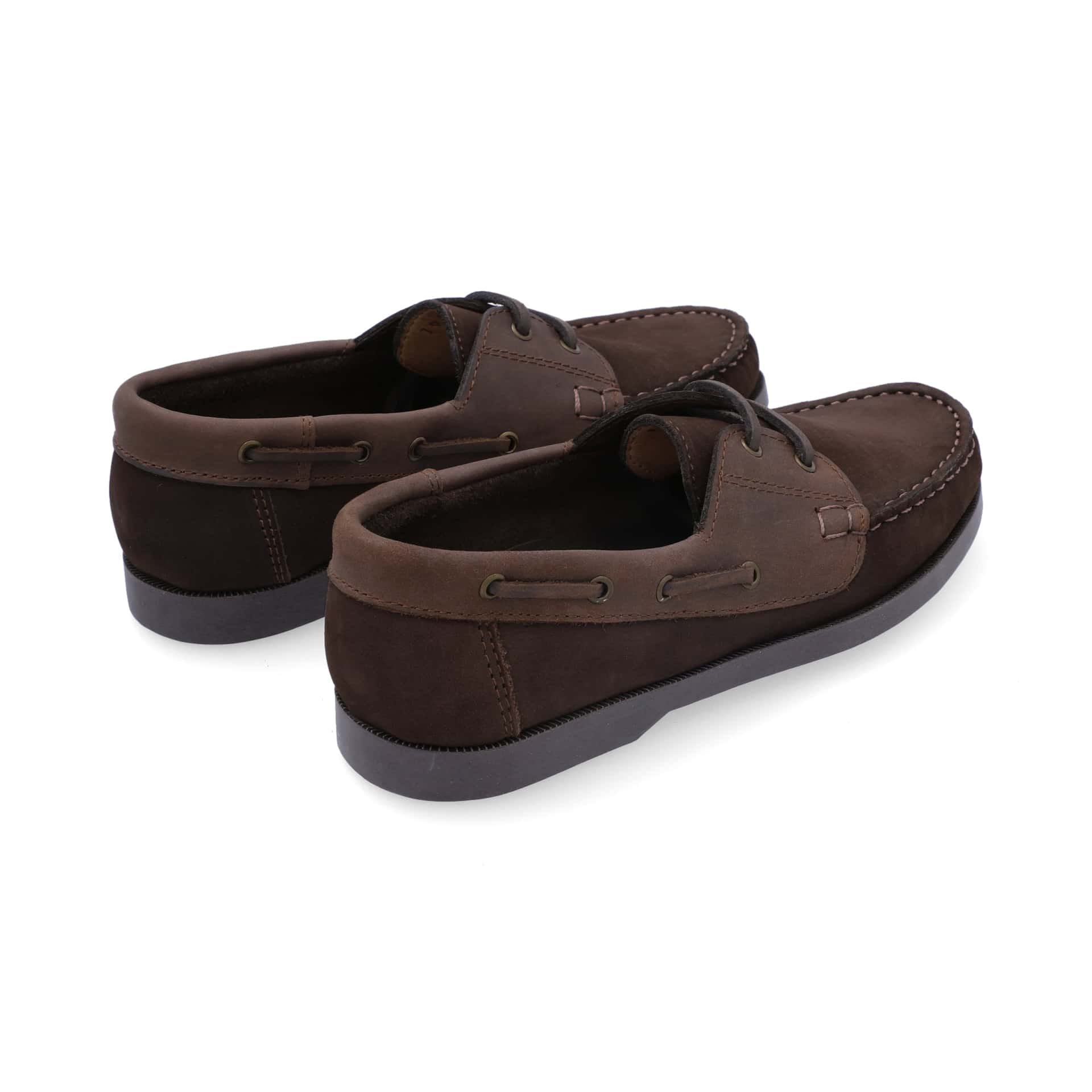 Mocasines Boat Shoes Combinados Cuero Nobuck Café - miniatura 3