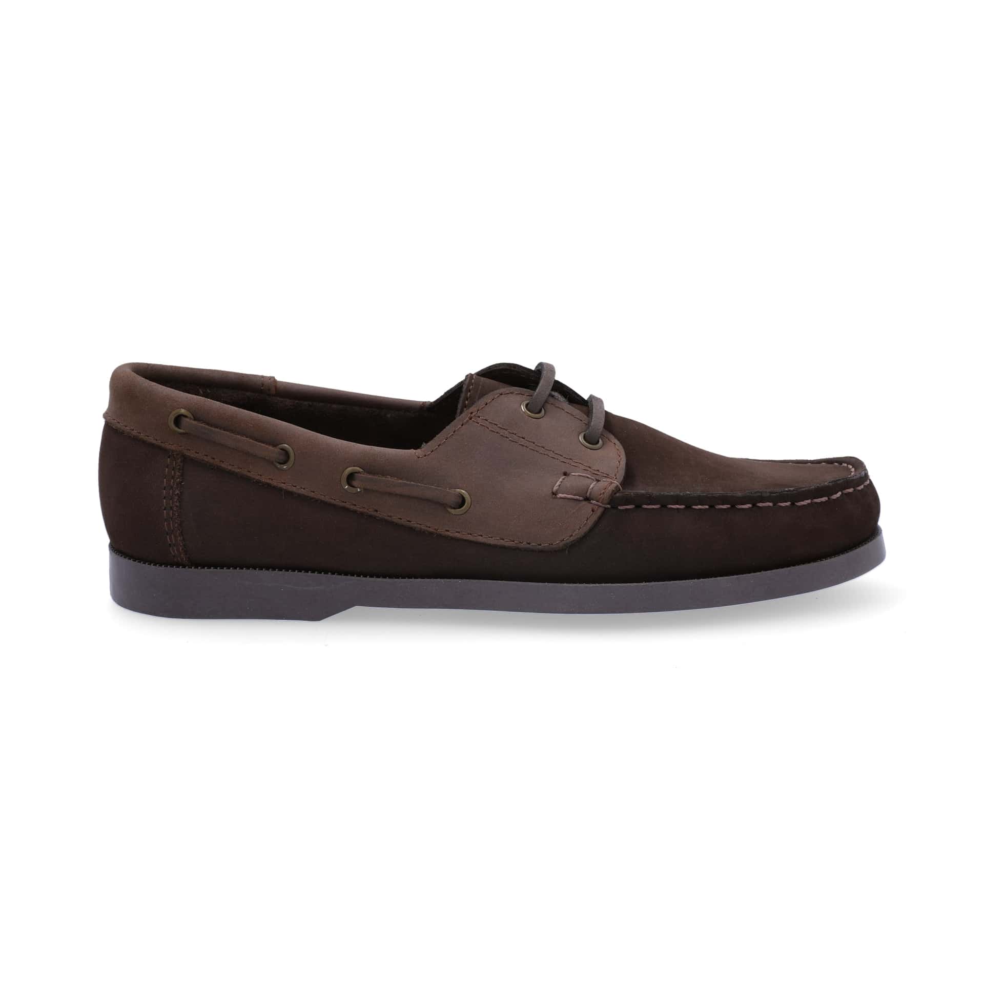 Mocasines Boat Shoes Combinados Cuero Nobuck Café - miniatura 2