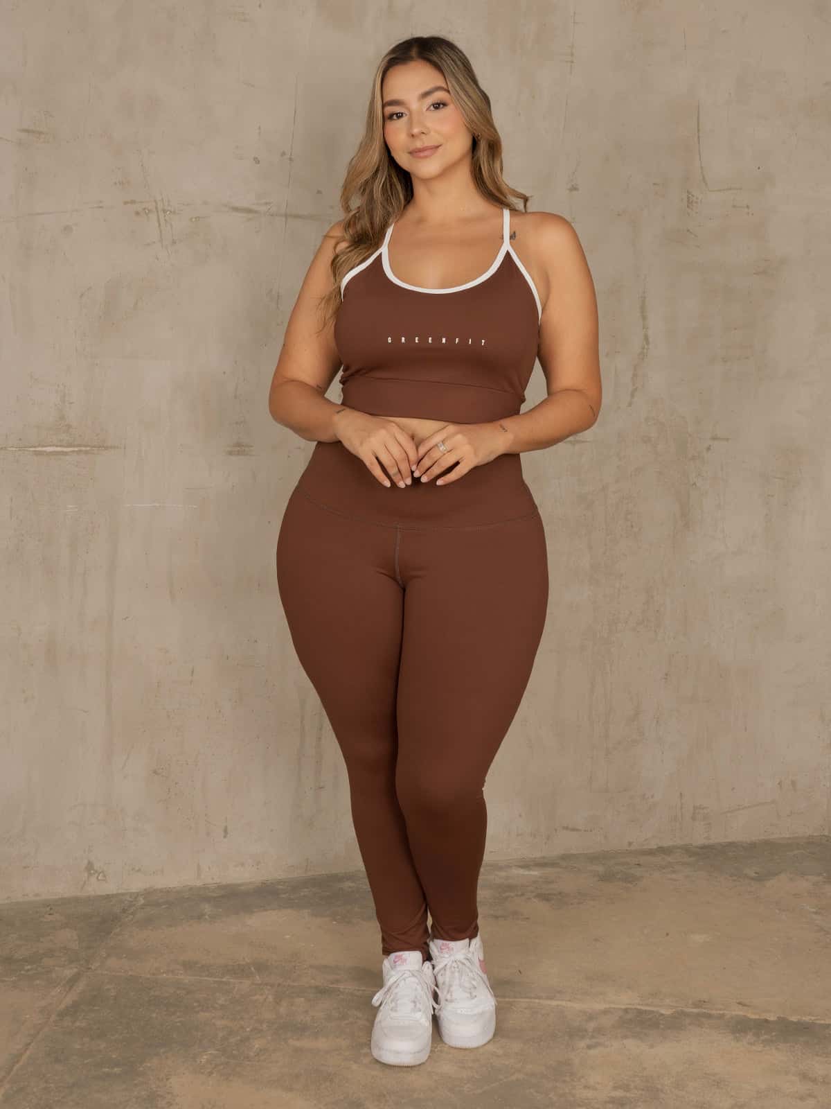 Palmas leggins set cafe talla plus