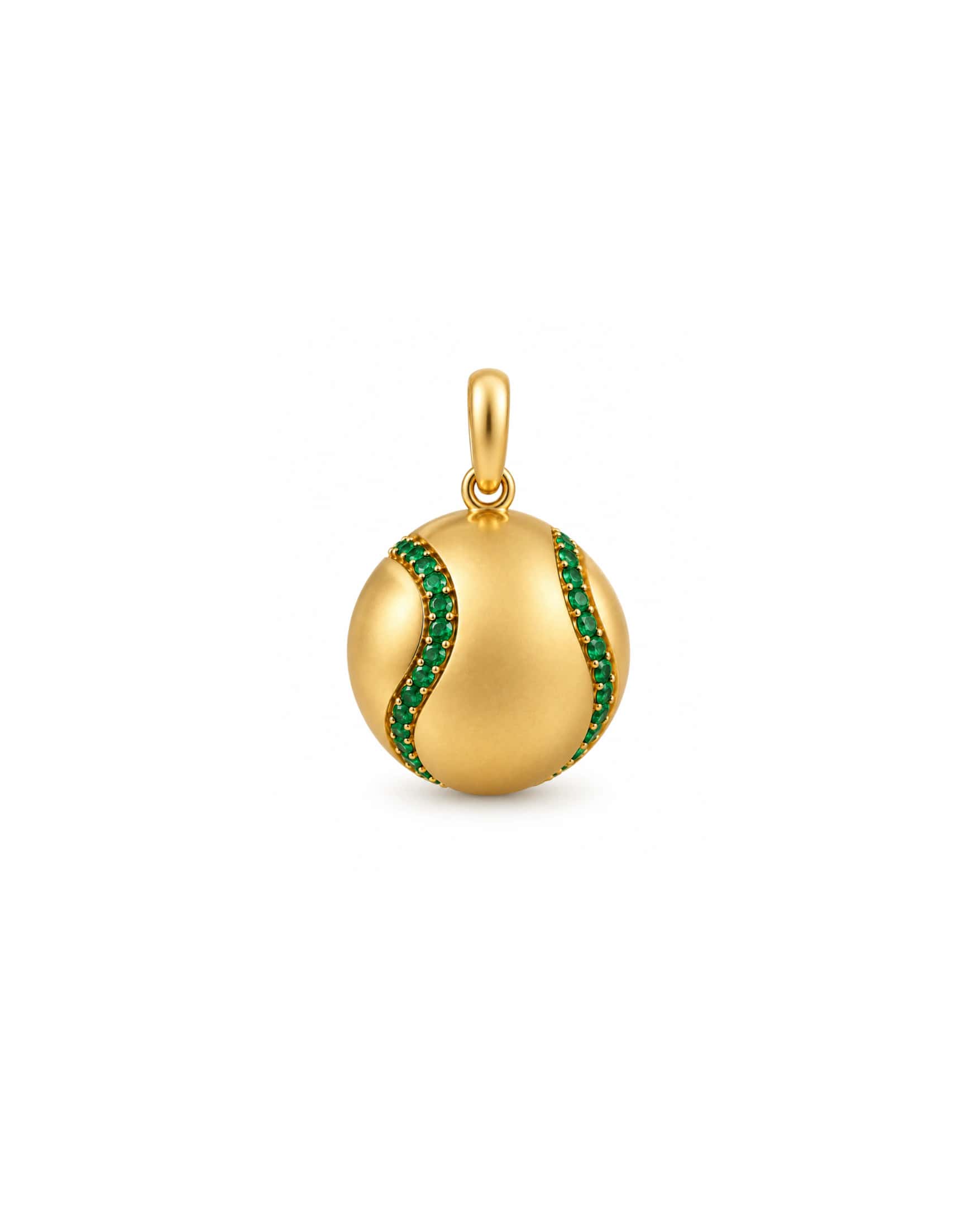 Dije Bola de tennis con esmeralda - miniatura 1