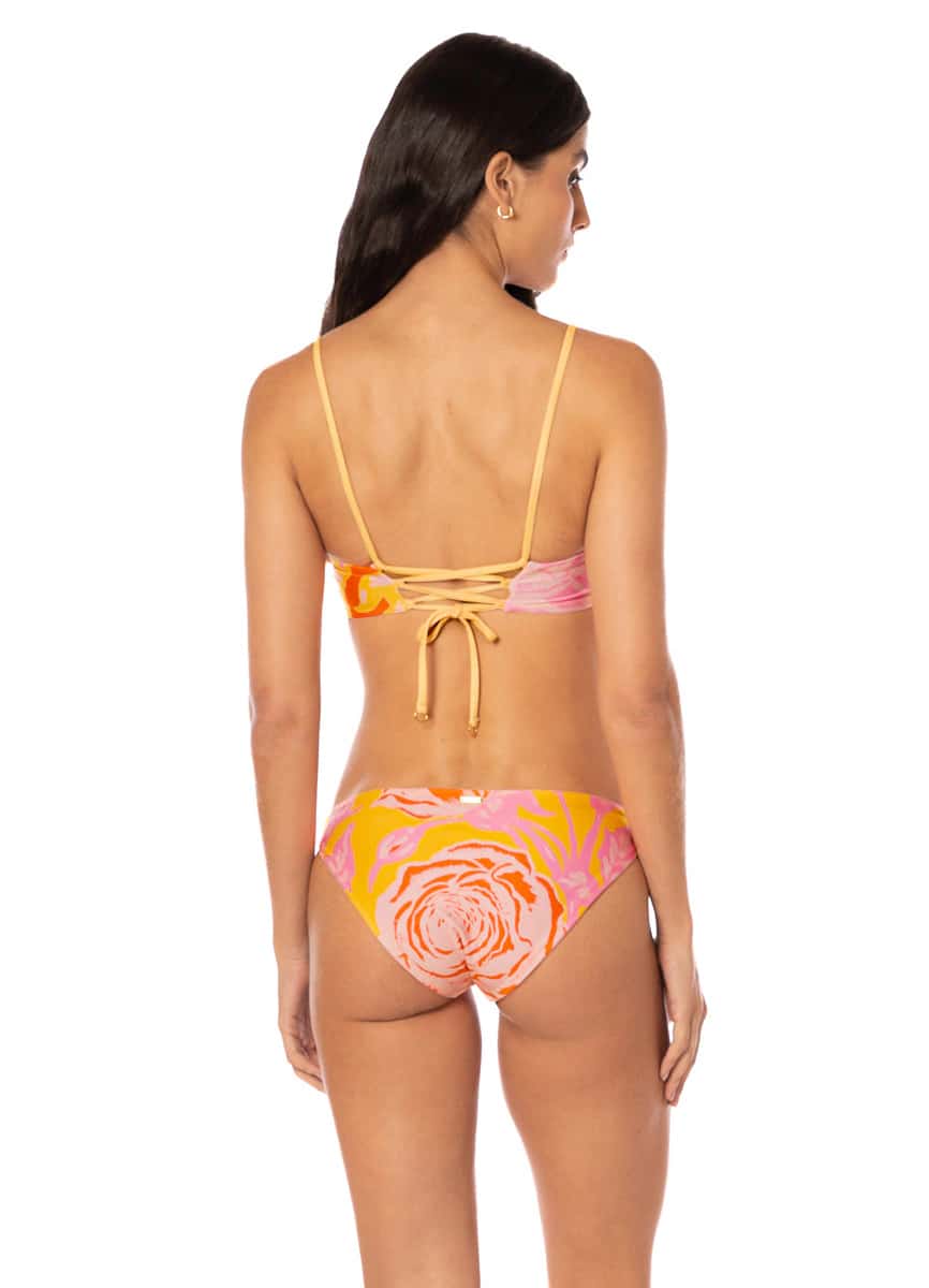 Maaji Golden Bloom Flirt Low Rise Thin Side Bikini Bottom