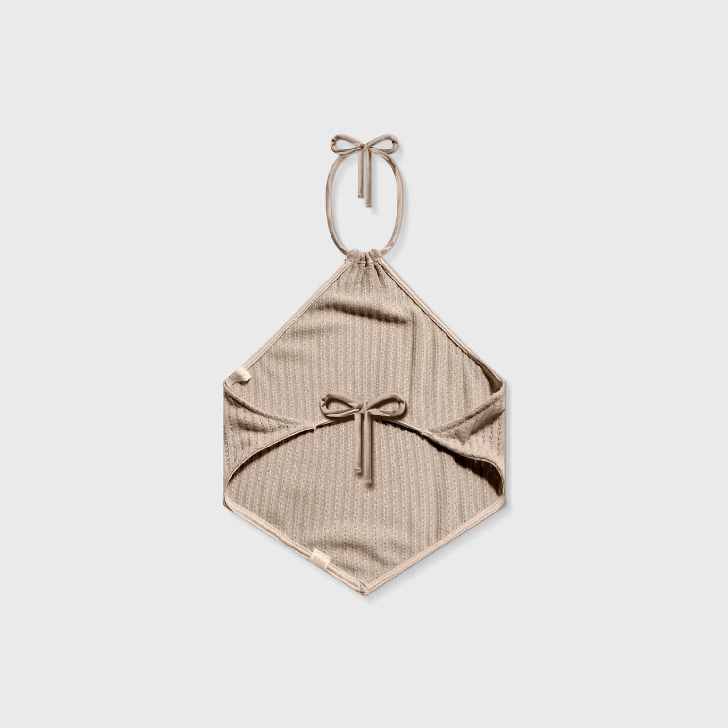 Textured Halter Top - Camel - miniatura 3