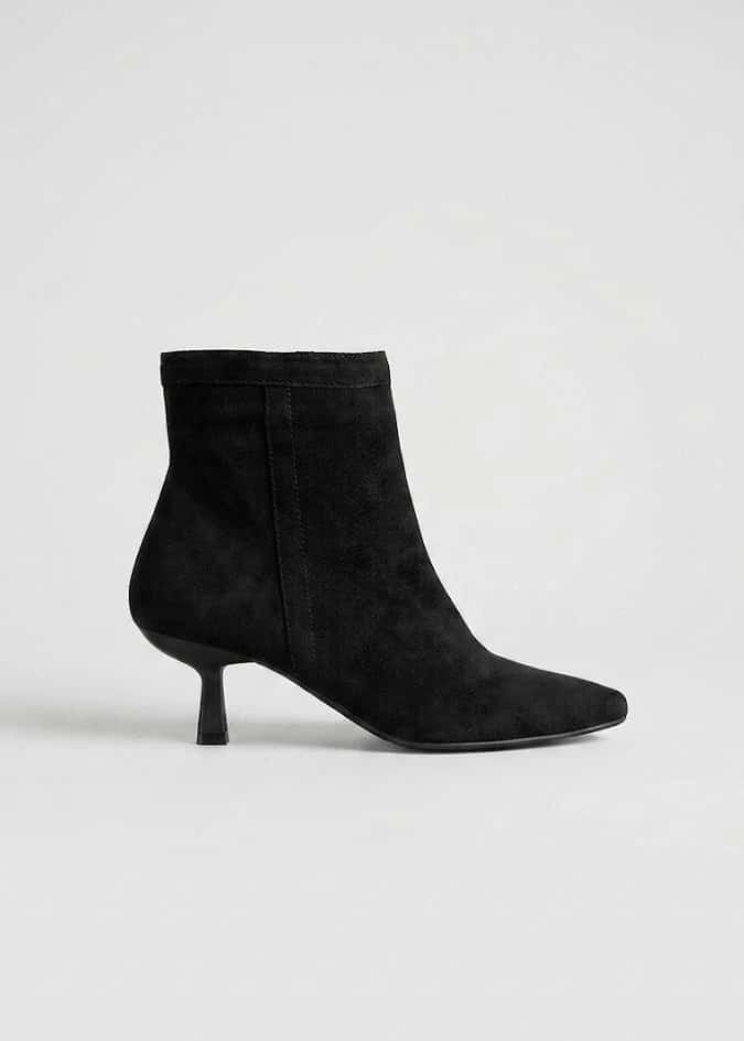 Botin Felice cuero Ante Negro
