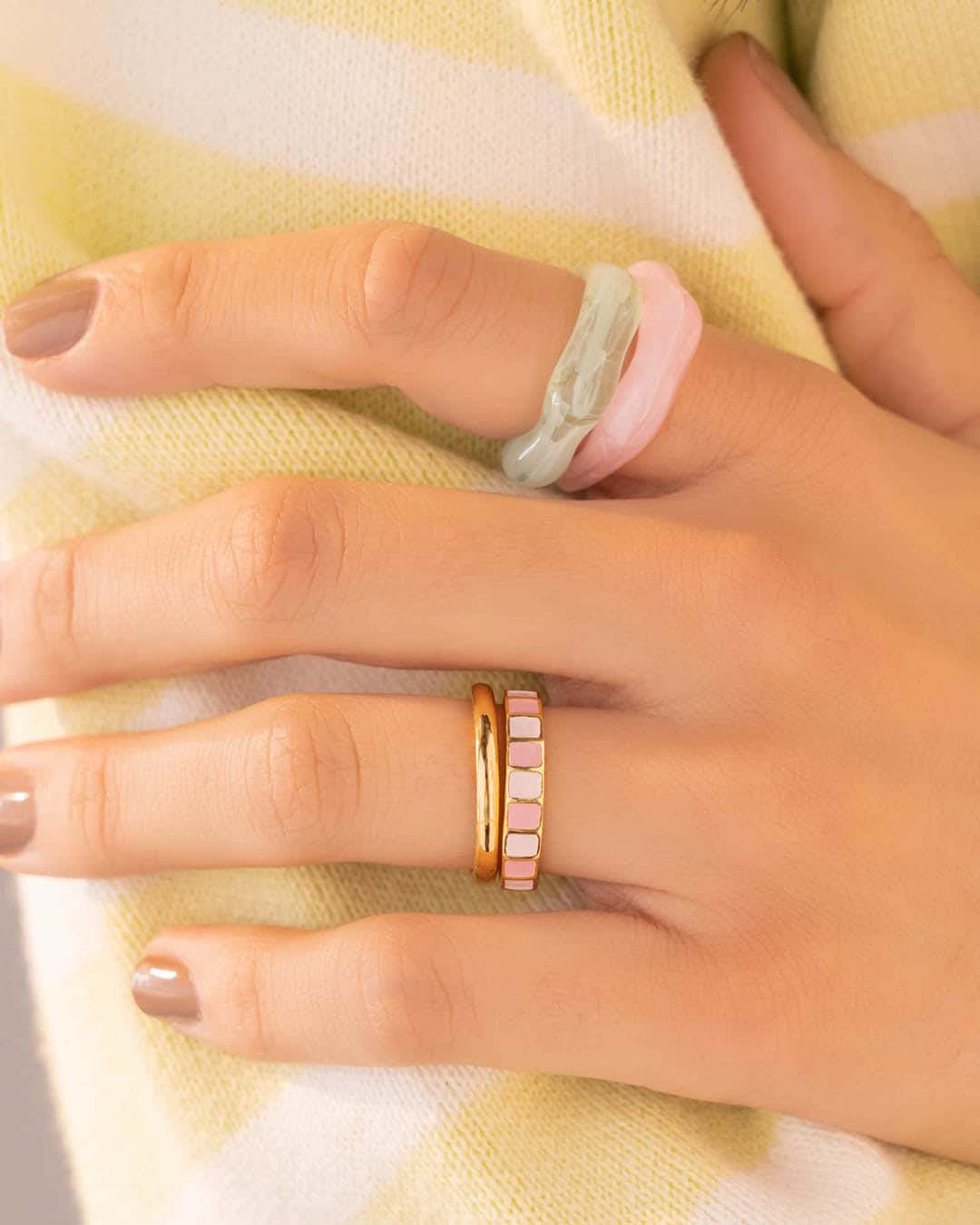 Set X4 Anillos Tablero De Colores