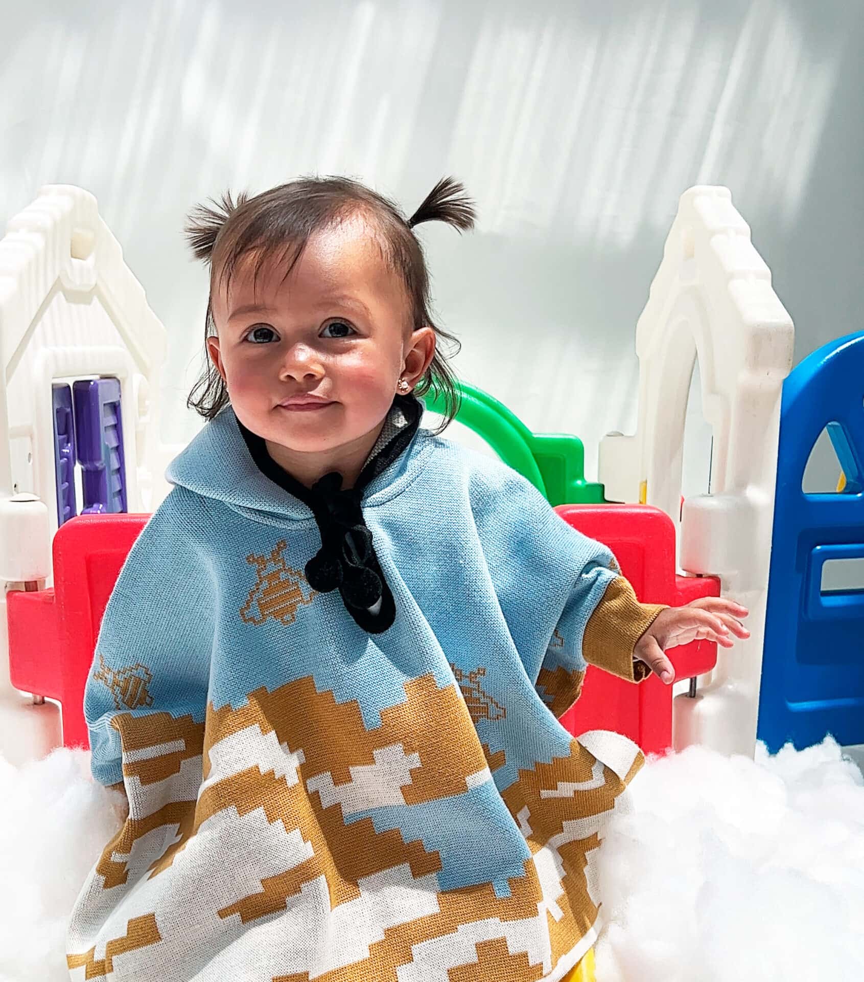 Mini Poncho Amanecer Mostaza