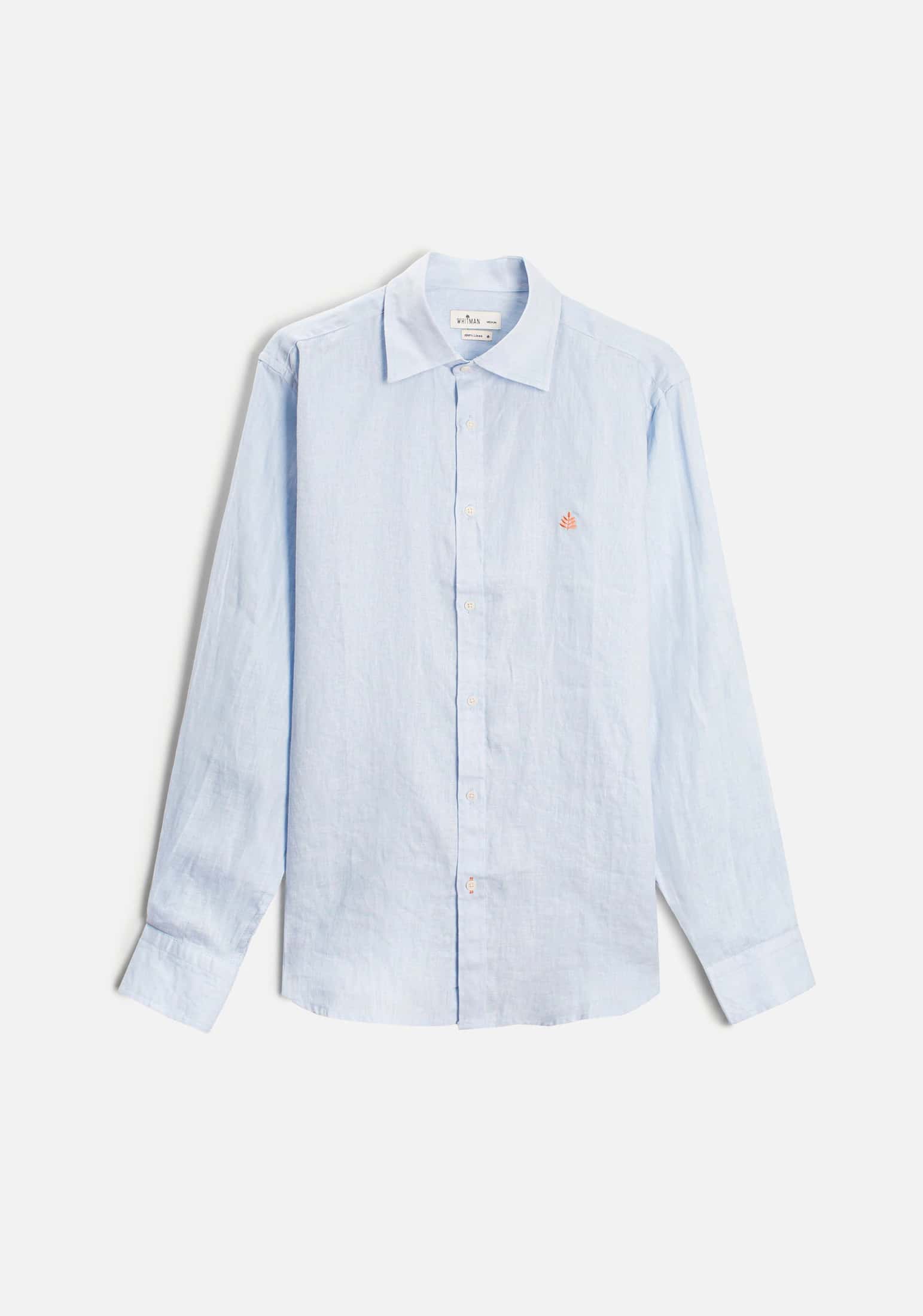 Camisa H CI Lino L-Sal Azul Claro