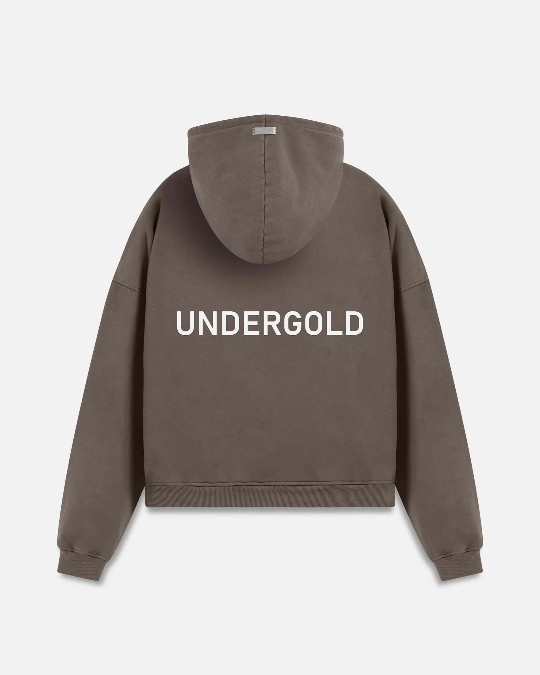 Line Basic Hoodie Brown