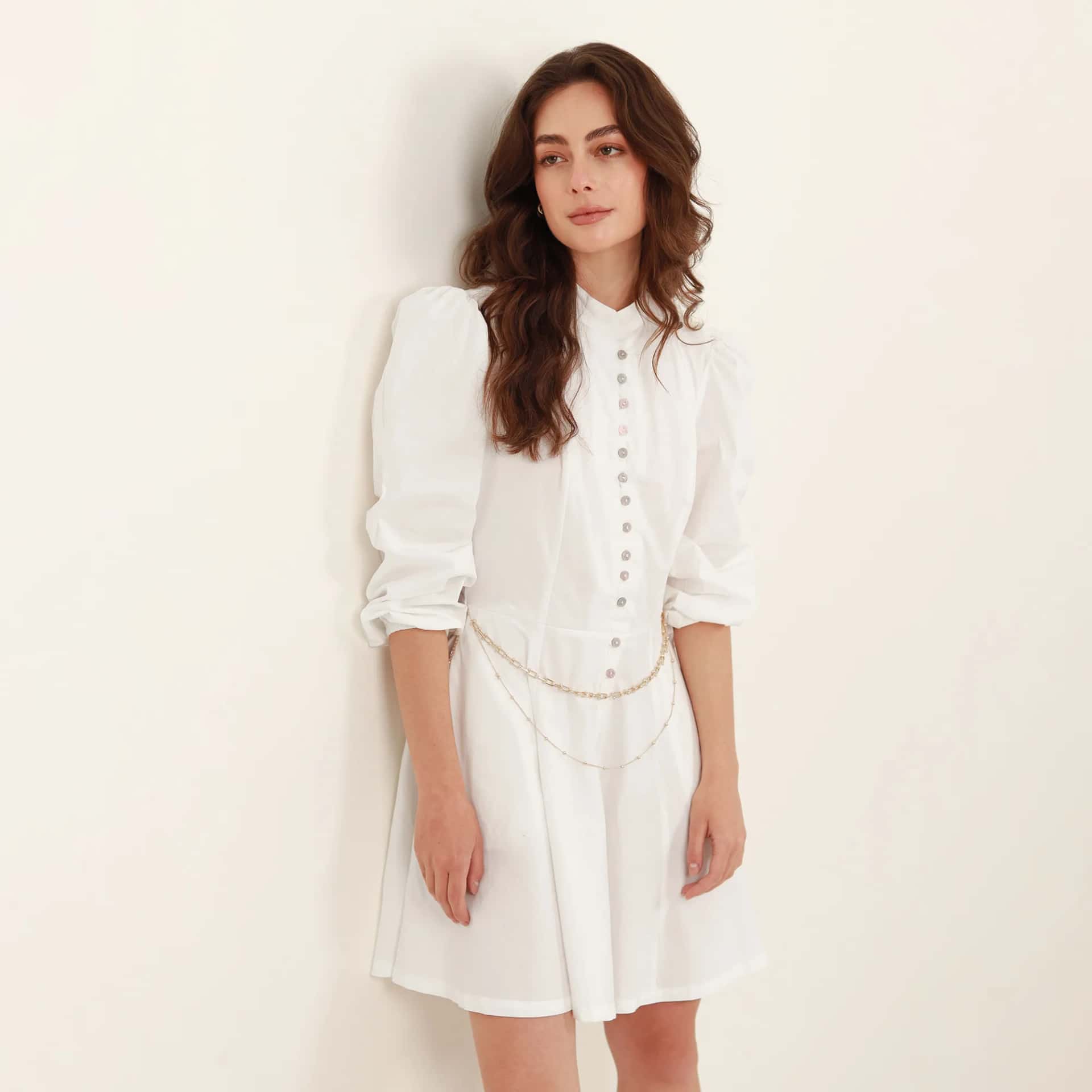 Vestido Cuello Neru Manga Larga