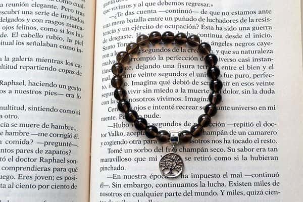 Pulsera Cuarzo humo Árbol de la Vida Mini