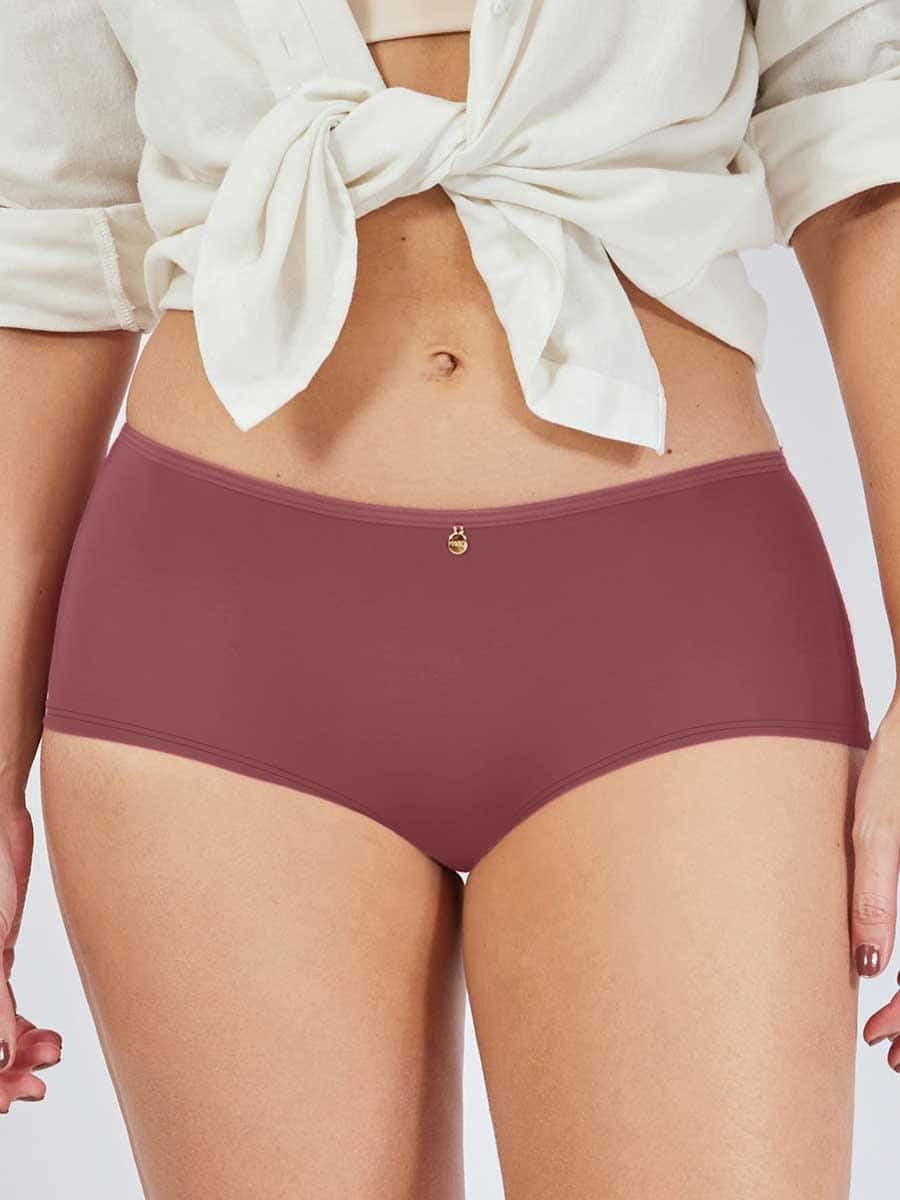 Bóxer Básico Para Mujer Merlot
