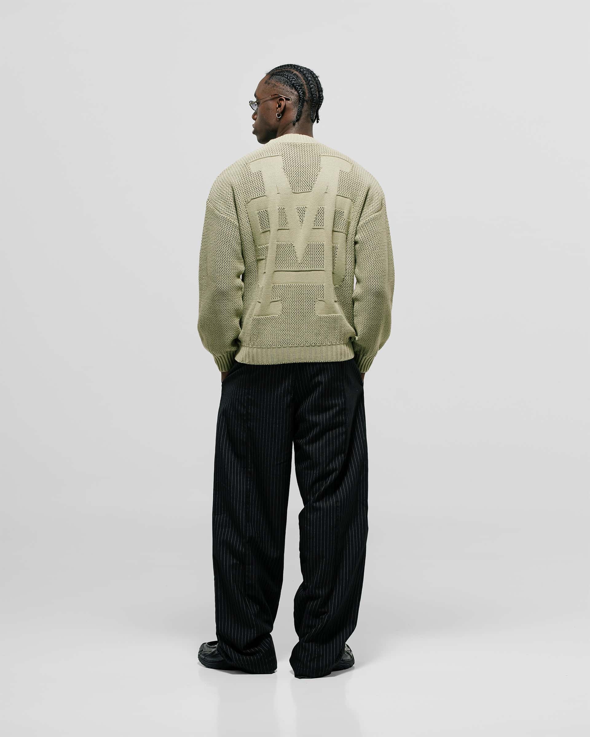 Knit Monogram Sweater - Verde Oliva - miniatura 3