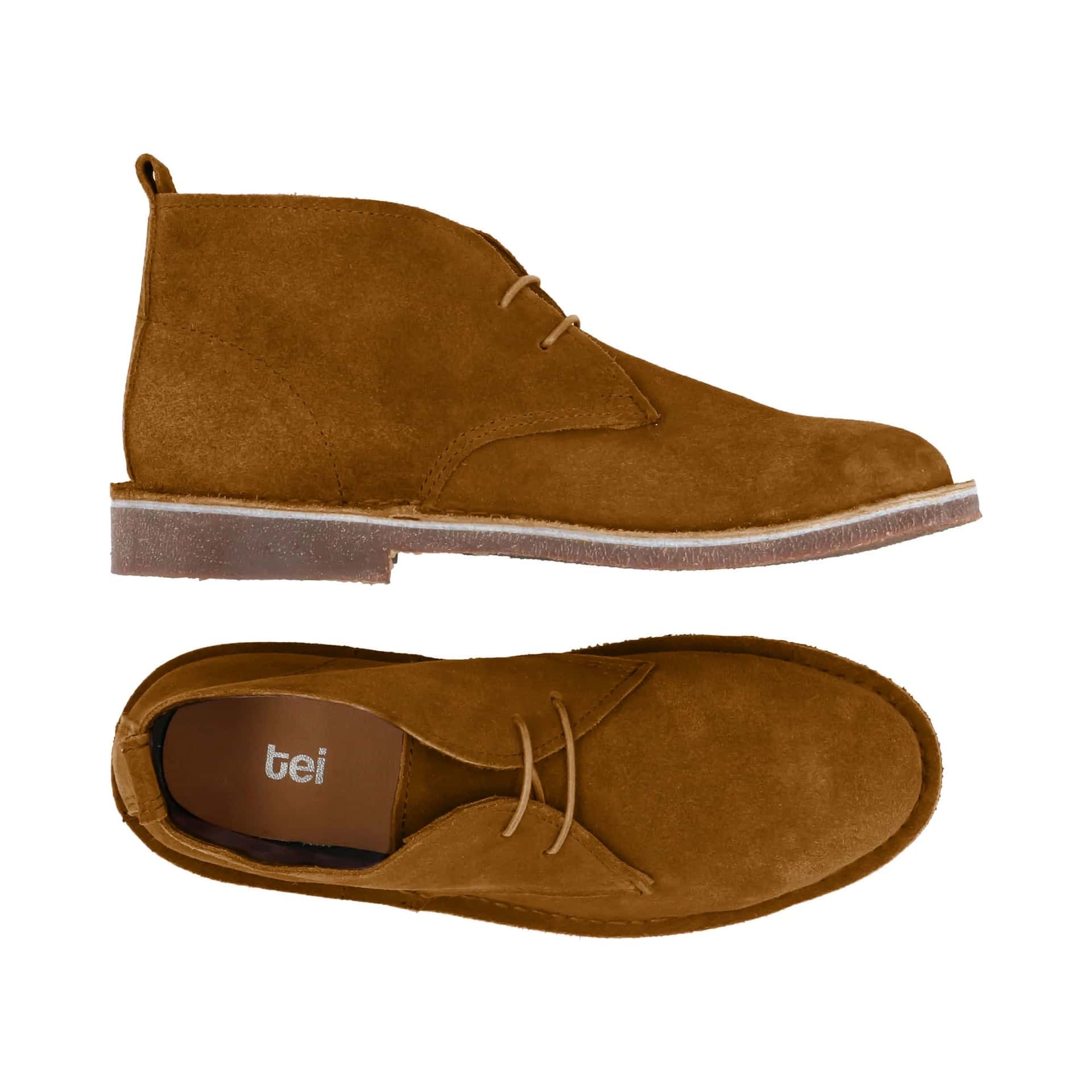 Botas Desert Hombre Cuero Carnaza Canela - miniatura 4