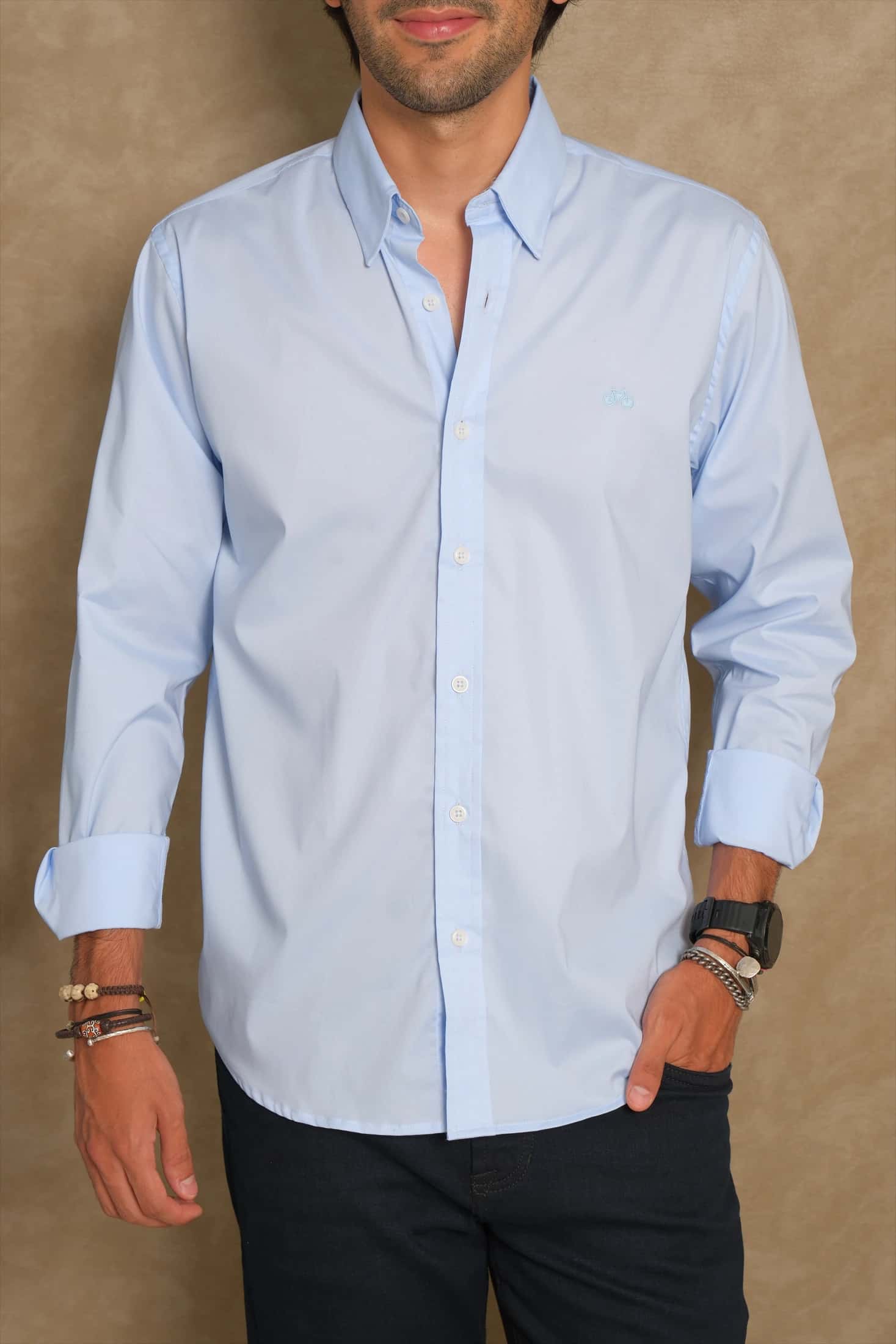 CAMISA NON IRON BABY BLUE
