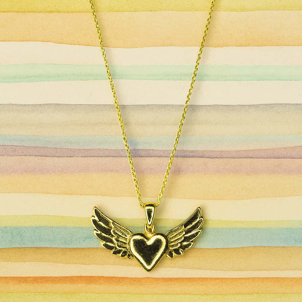Collar Corazón de Jesús - alas