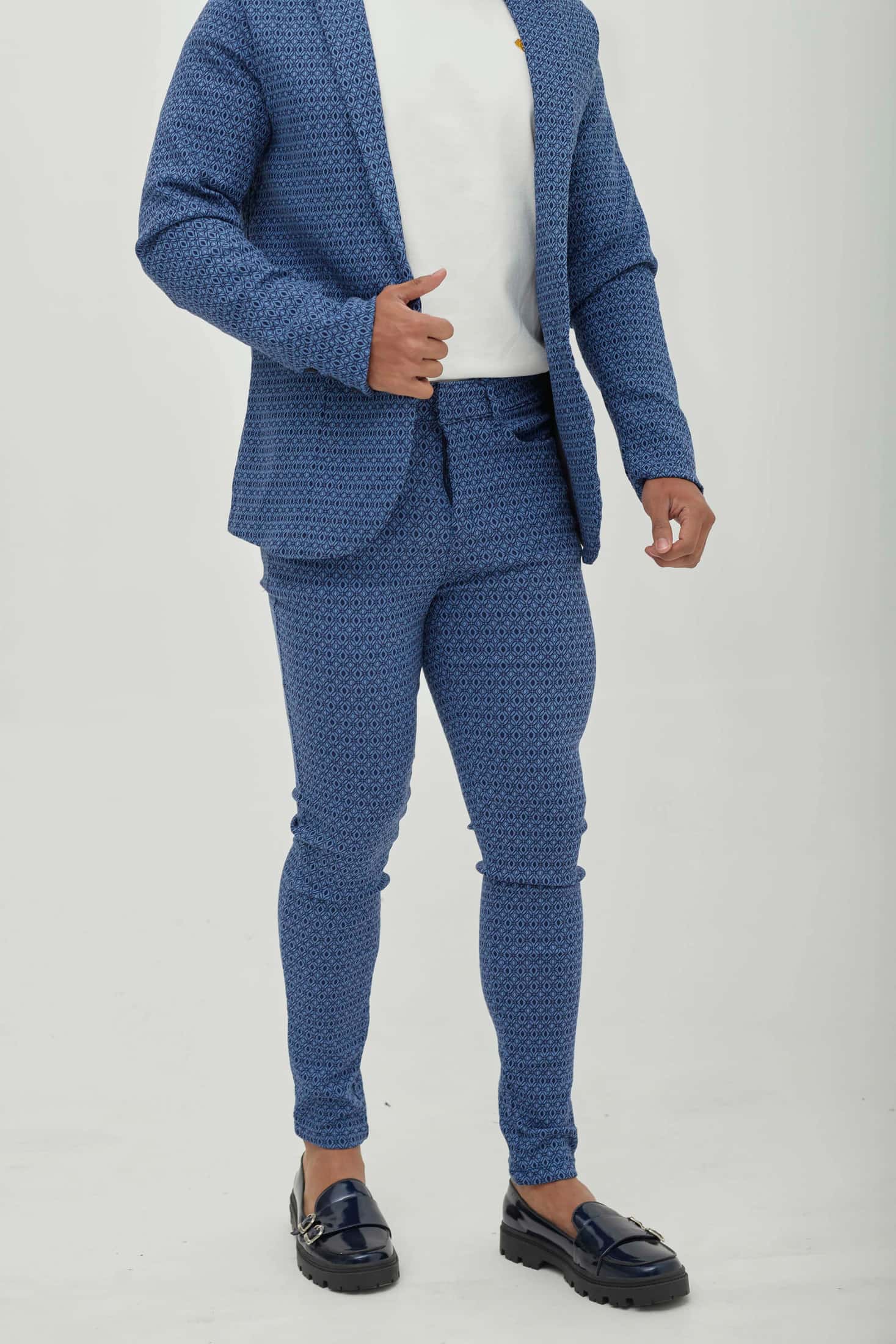 Pantalón Recto Essential Azul