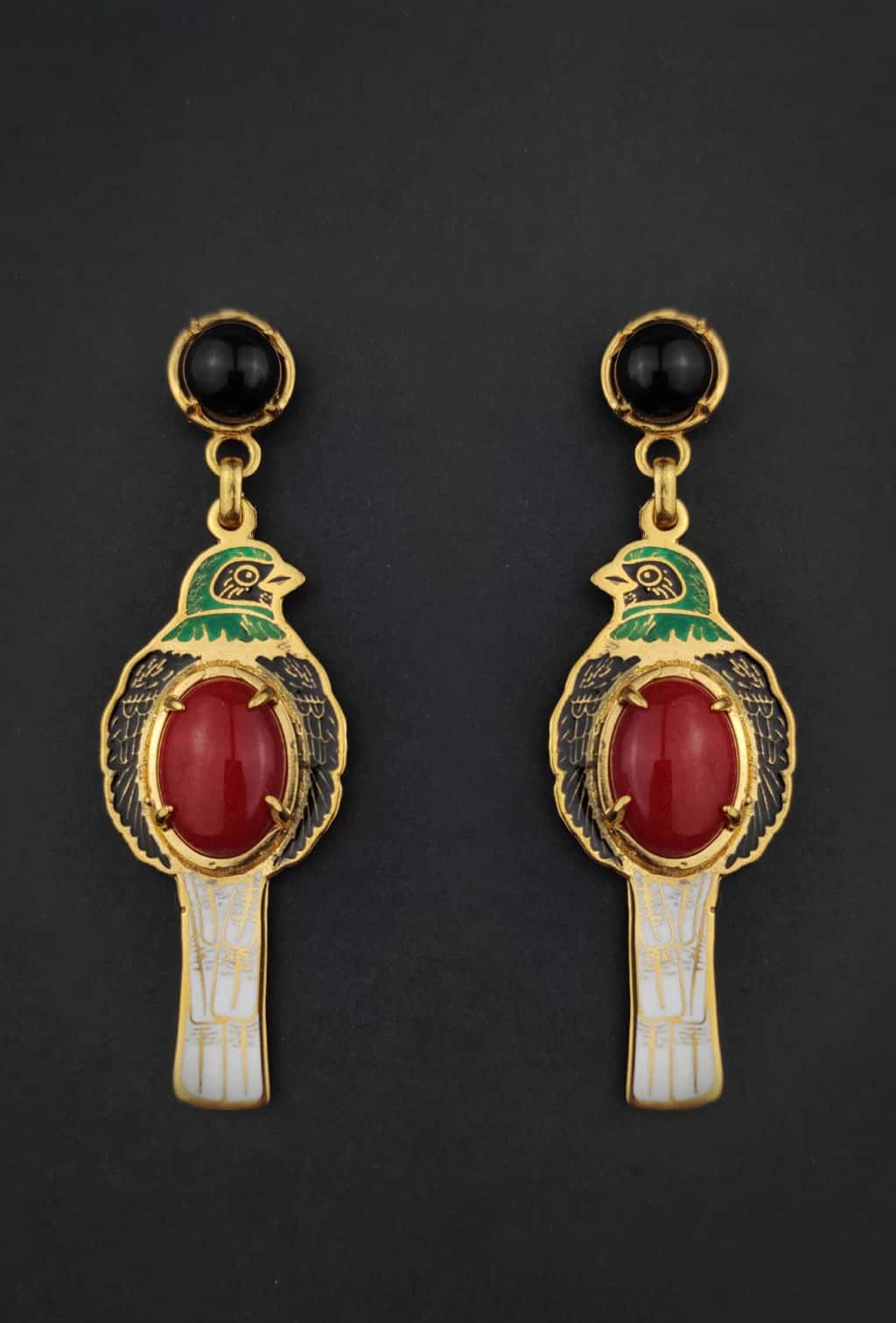ARETES TROGON DE PECHO ROJO - miniatura 1