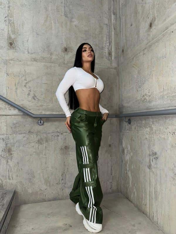 PANTALON VERDE MILITAR EN RAYAS