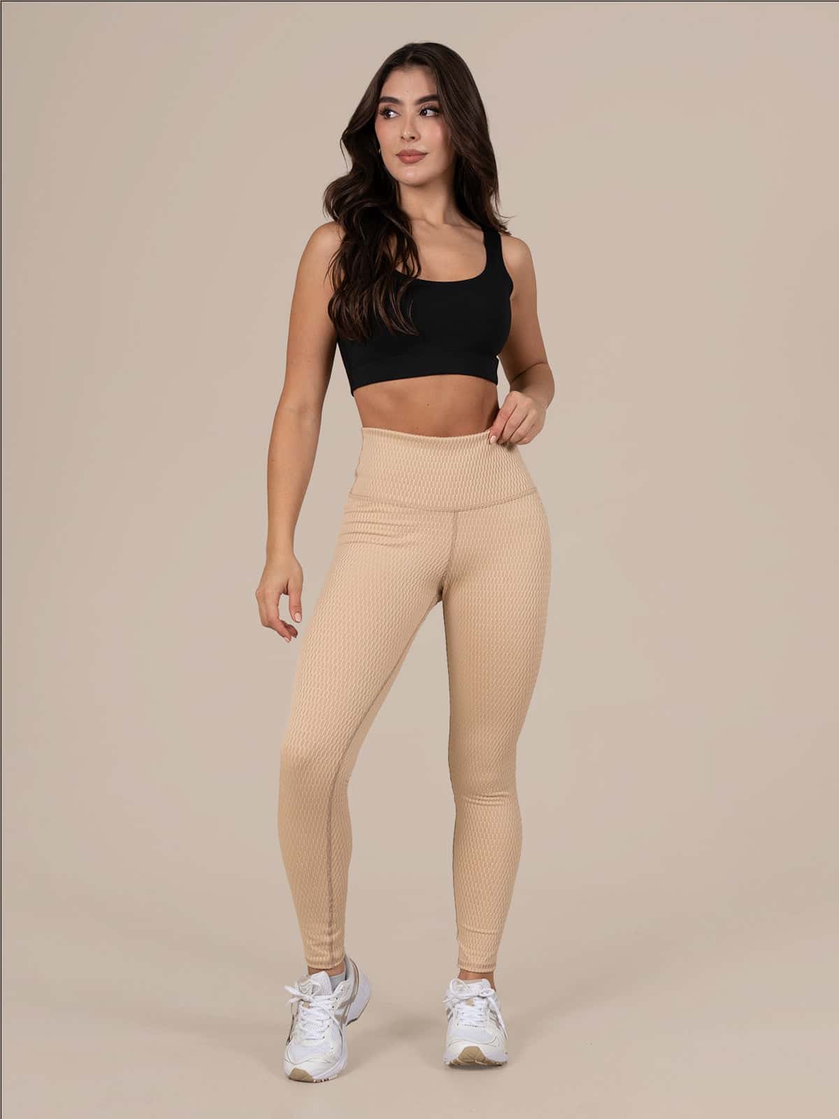Leggins Dama Block Beige - miniatura 1
