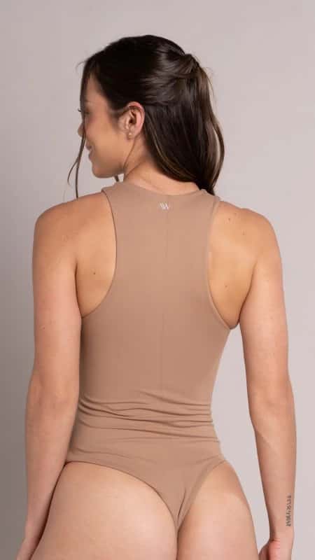 High-neck Bodysuit Mocha - miniatura 3