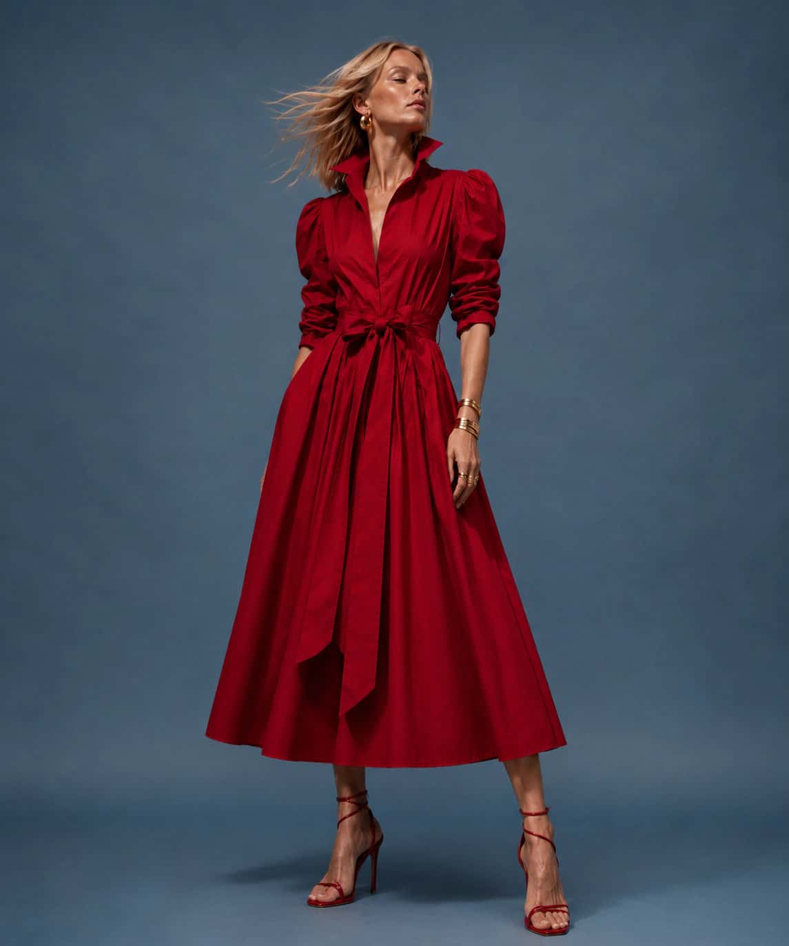Vestido Miranda rojo - miniatura 3