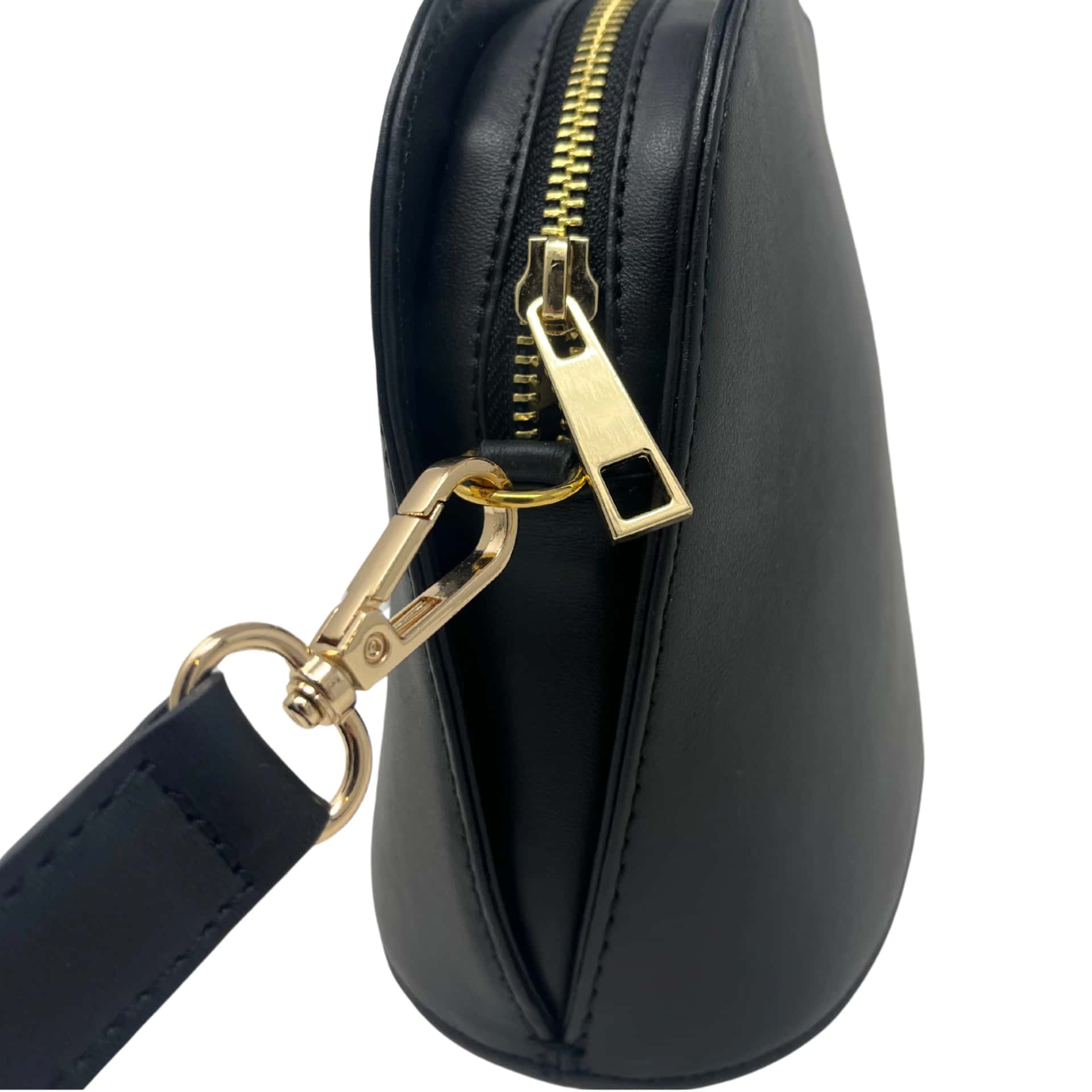 Cartera Isa Cuero Plena Flor Negro - miniatura 2