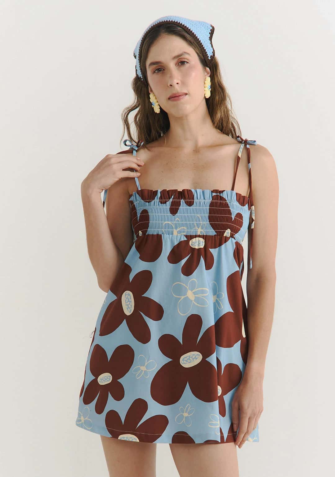 Mini Vestido Daisy Blue