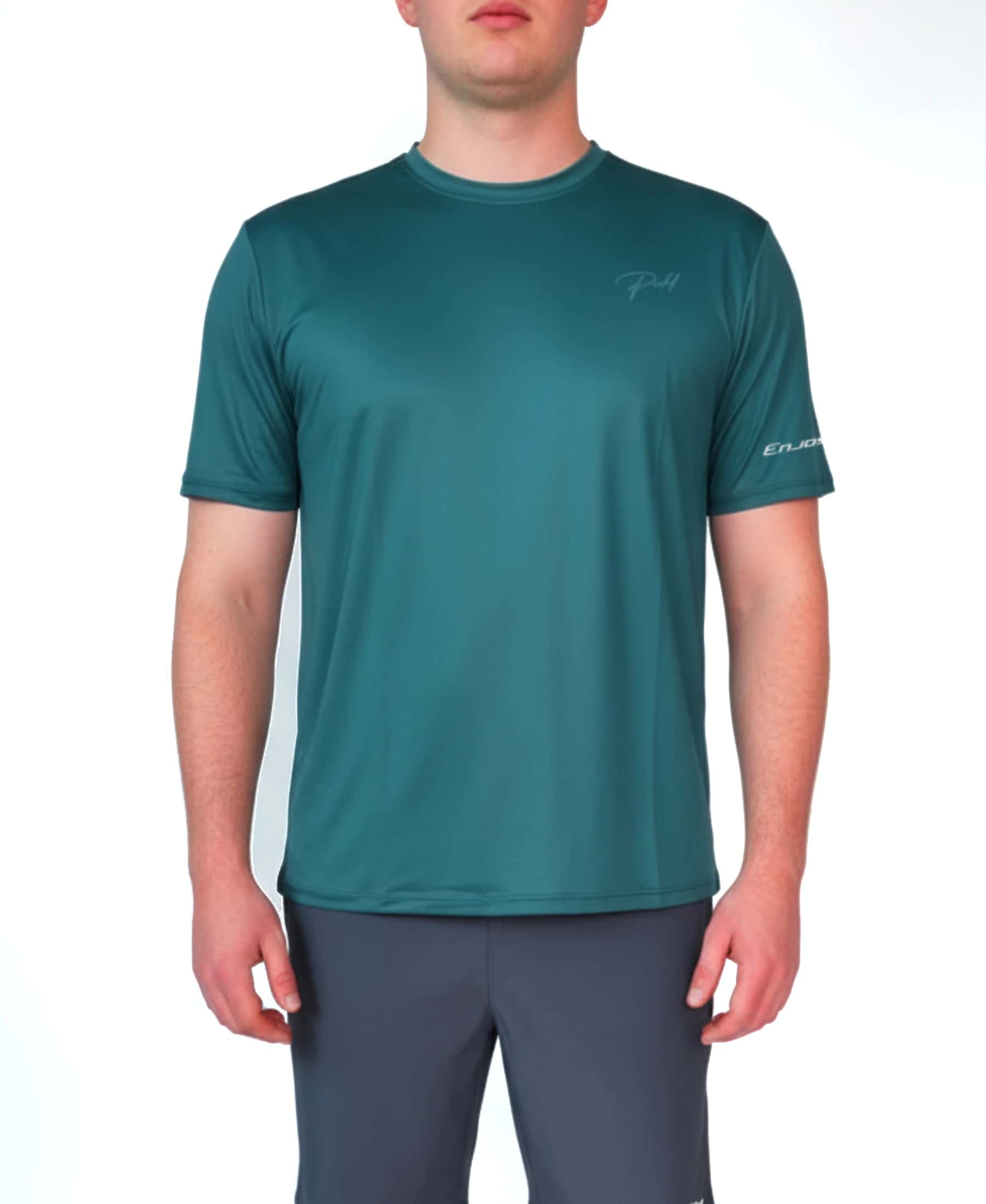 Camiseta Running Manga corta verde - miniatura 1