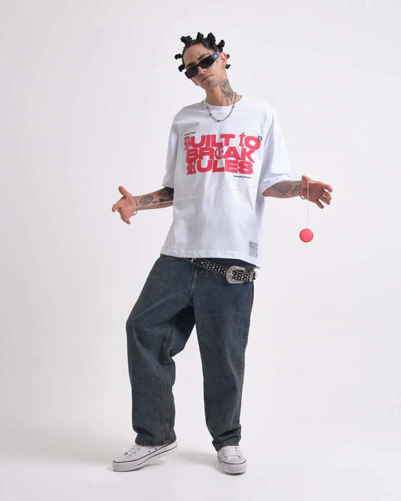 Camiseta Blanca Oversize Outlaw - miniatura 2