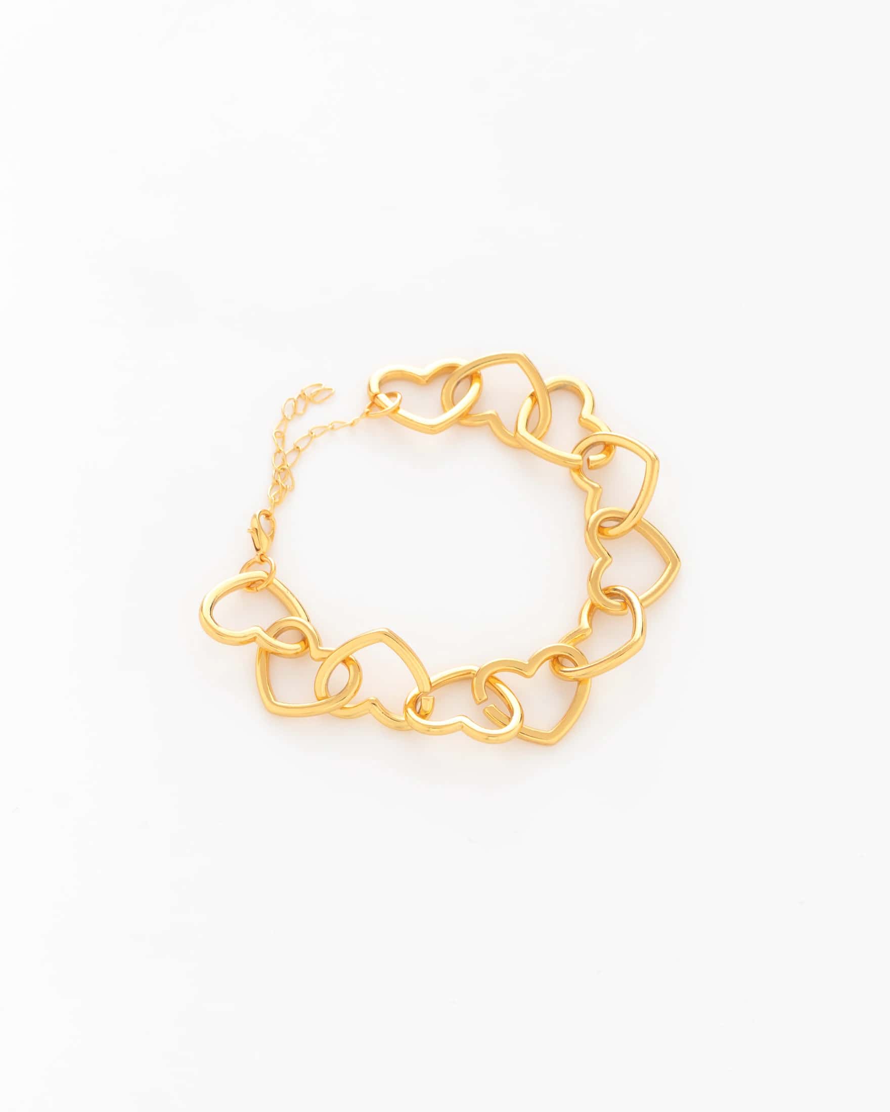 Pulsera Cadena Corazón + Aretes