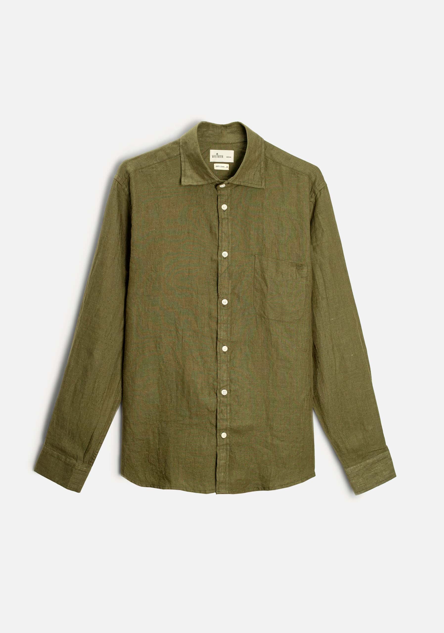 Camisa H CI Lino Verde Olive