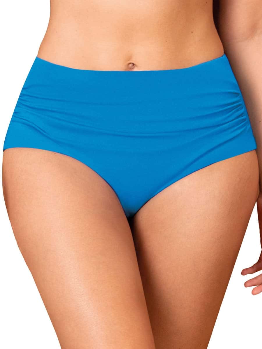 Panty de Baño Con Control Suave de Abdomen Turquesa