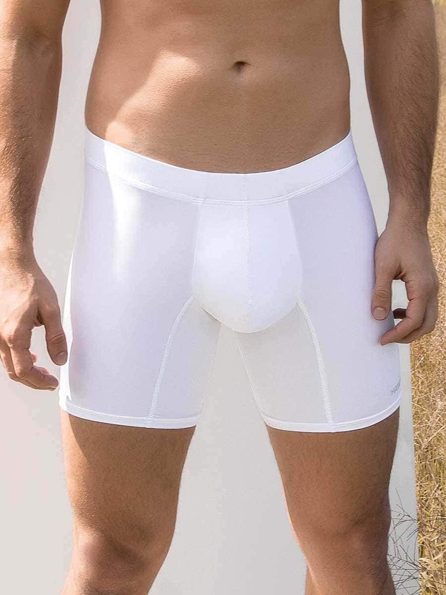 Bóxer Medio Con Elástico Recubierto Para Hombre Color Blanco