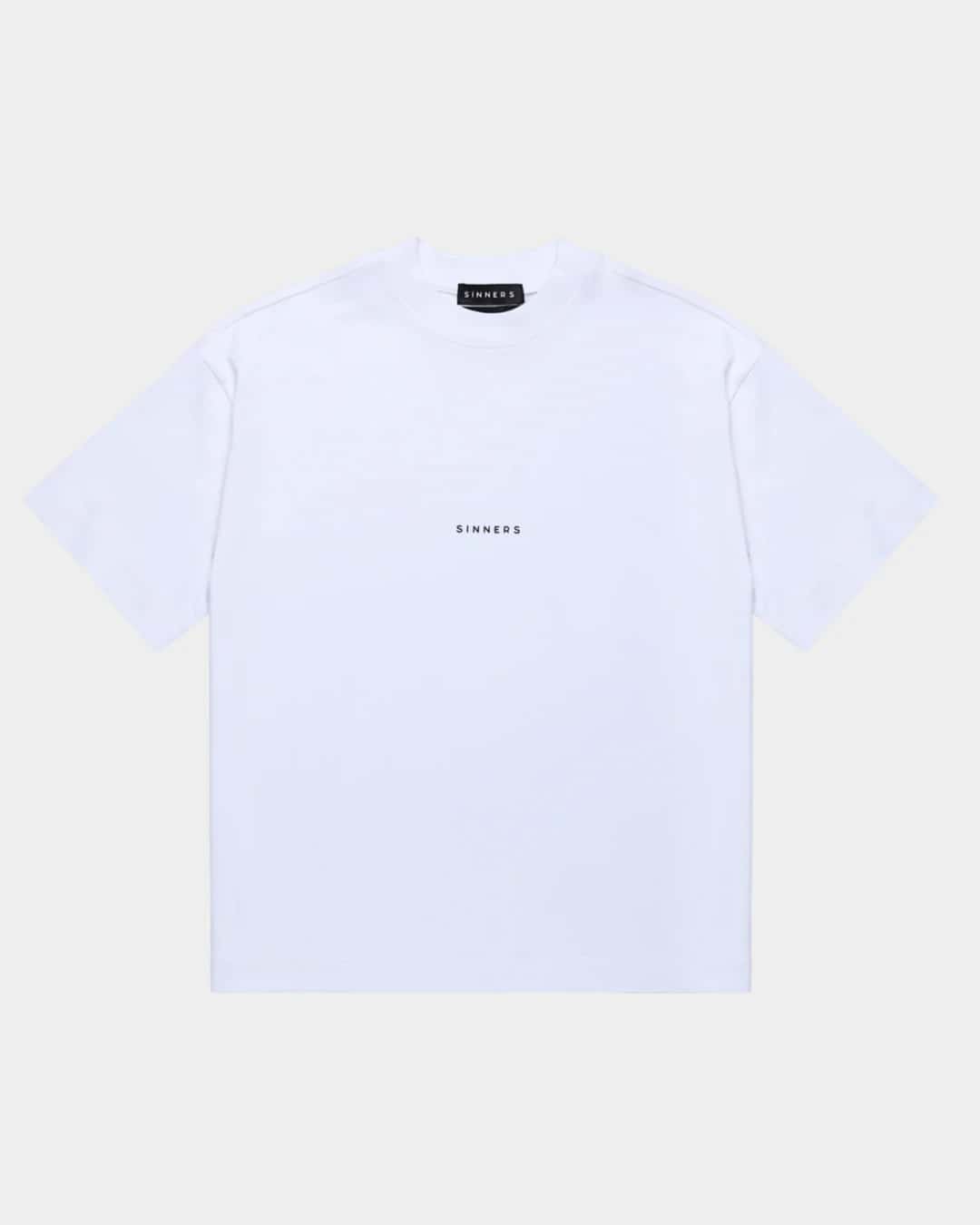 CENTER LOGO WHITE BOXY T-SHIRT - miniatura 1