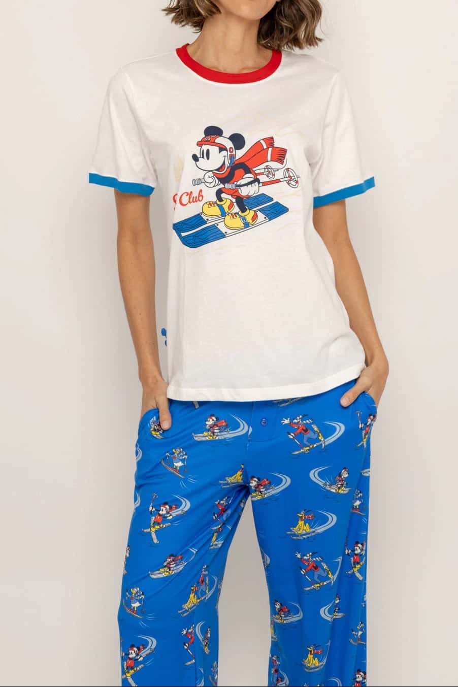 Conjunto Pantalón Elástico Azúl Mickey