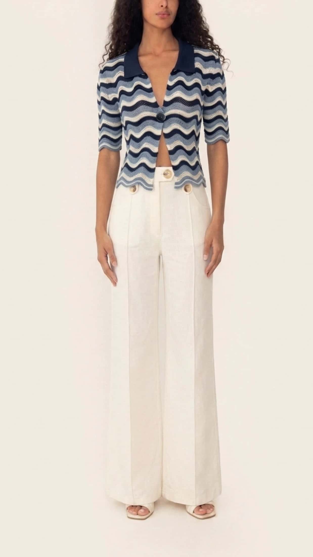 MARTINA TOP BLUE STRIPES - miniatura 3