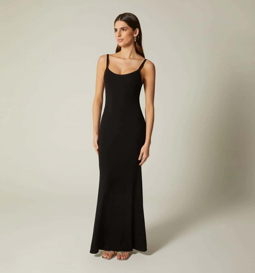 Vestido largo tiras