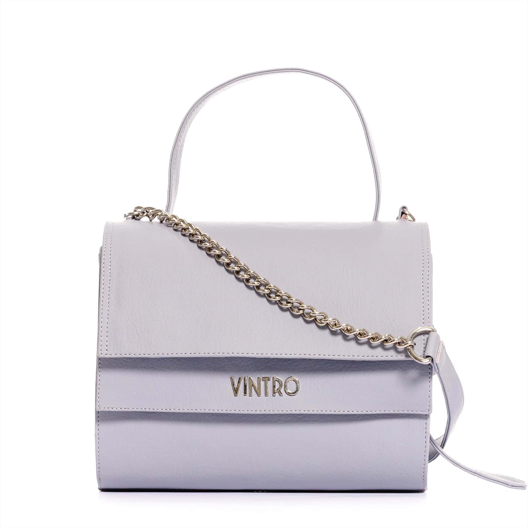 Cartera Para Mujer Dandy Gris Con Cargadera En Cadena