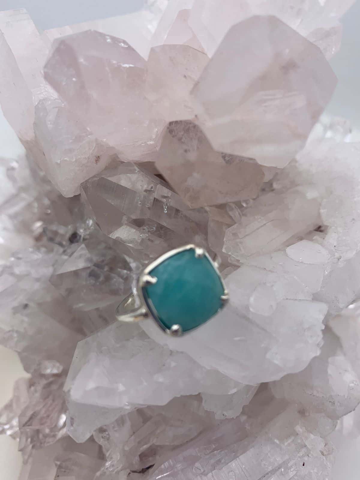 Anillo Amazonita Cuadrado - miniatura 2