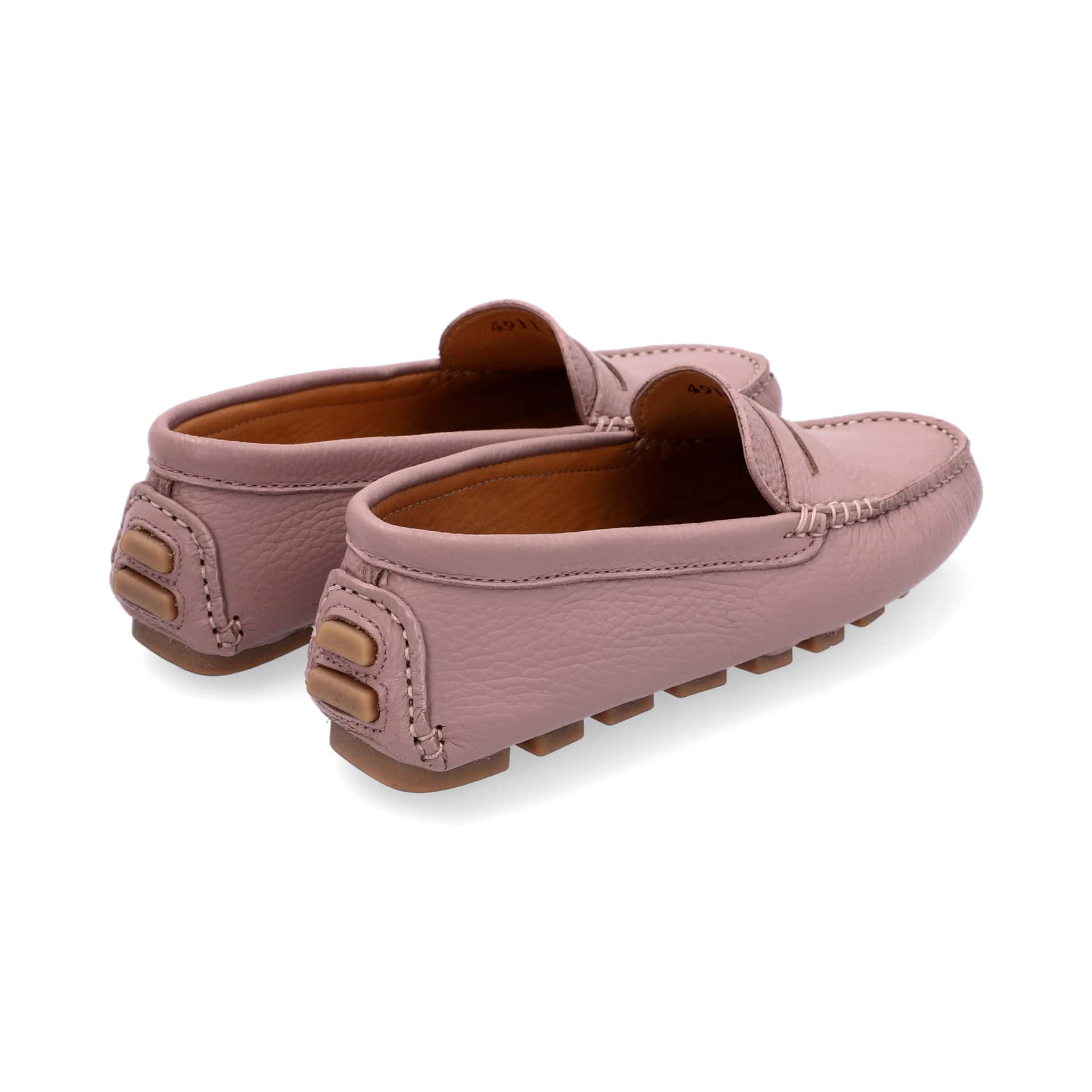 Mocasines Mujer Penny Cuero Rosa - miniatura 2