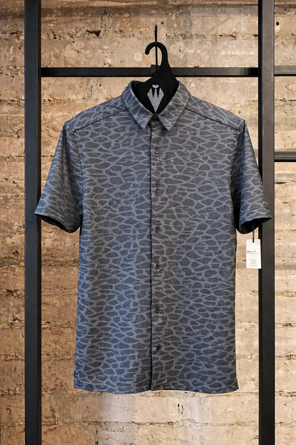 Camisa Para Hombre Manga Corta Tex Gris