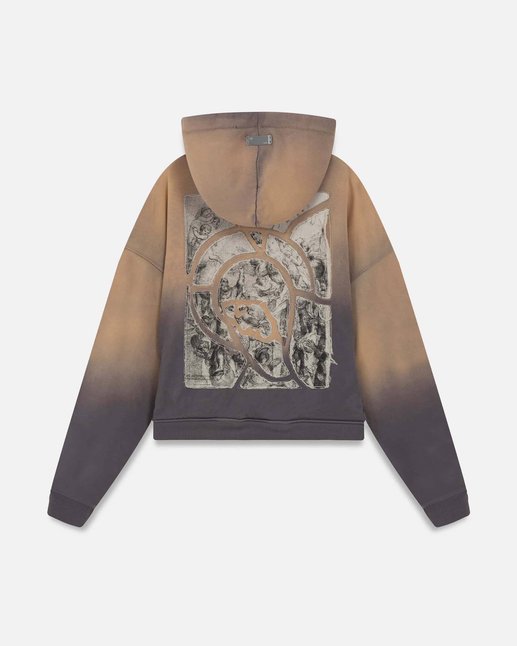 94' Fragments Boxy Fit Hoodie Dirty Brown